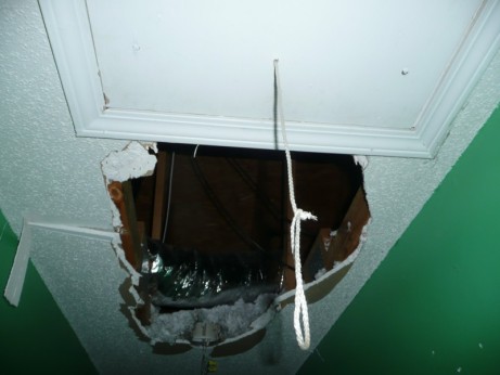 Hole in Ceiling to Attic